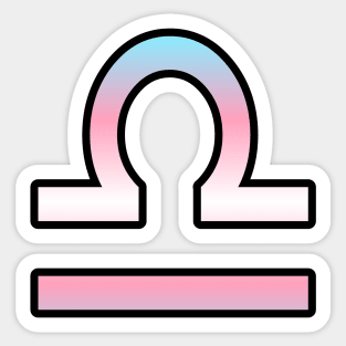 Libra Trans Pride Symbol Sticker